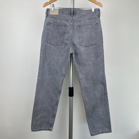 Sz 28- Everlane The Relaxed Straight High Rise Cotton Denim Jean Grey Wash - Picture 9 of 15